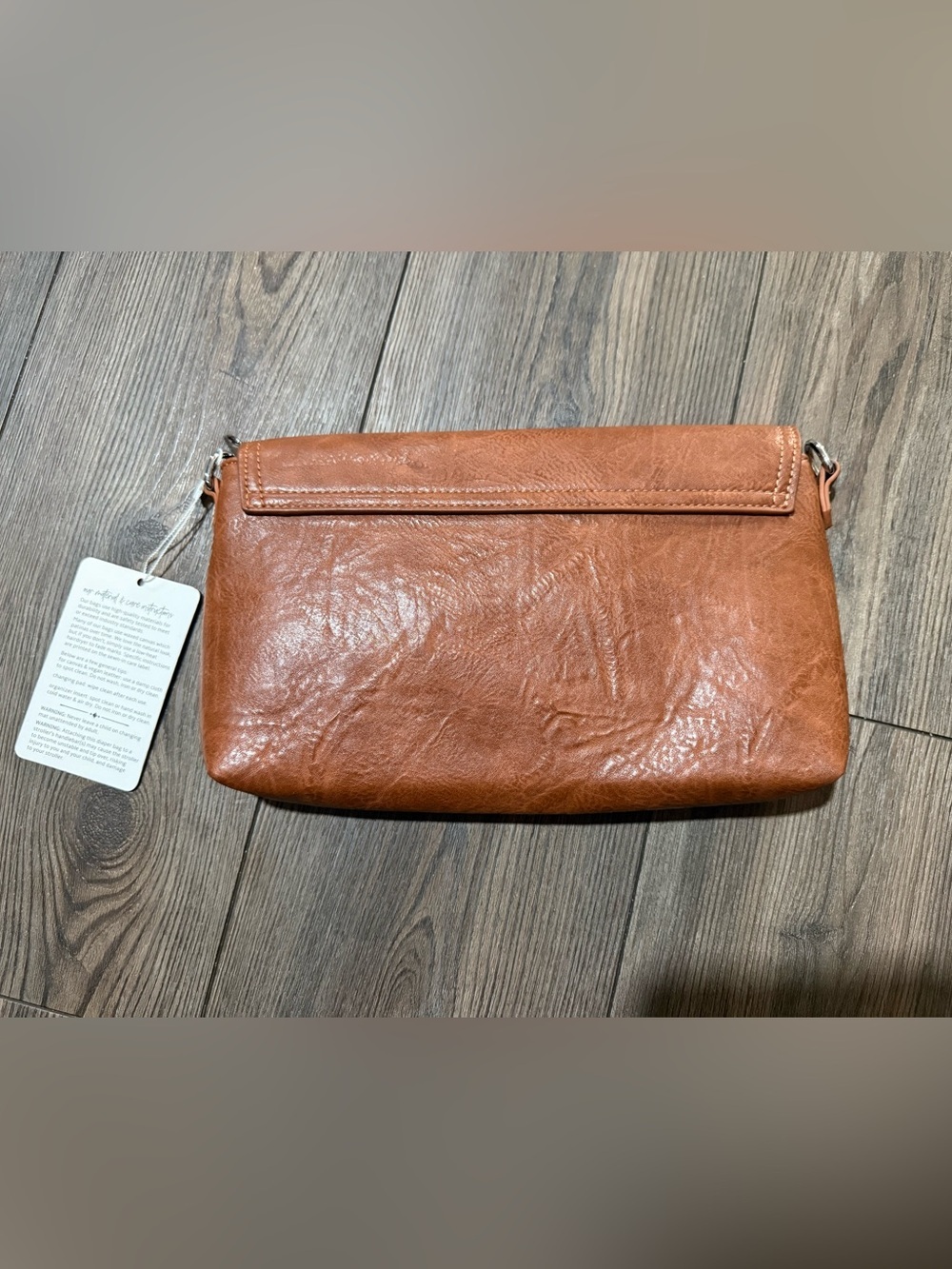 Momkindness Vegan Leather Stroller Organizer Clutch Bag Cognac NWT - Picture 4 of 4